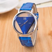 Trendy Triangle Quartz Women Wristwatch Female Simple Casual Design INS Women Watch Personalized Double-sided Hollow Clock Gifts