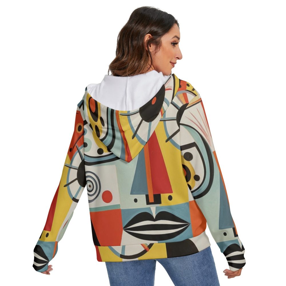 Heavy Fleece Women's Hoodie Women Trendy Casual Look Zip-on-the-Side