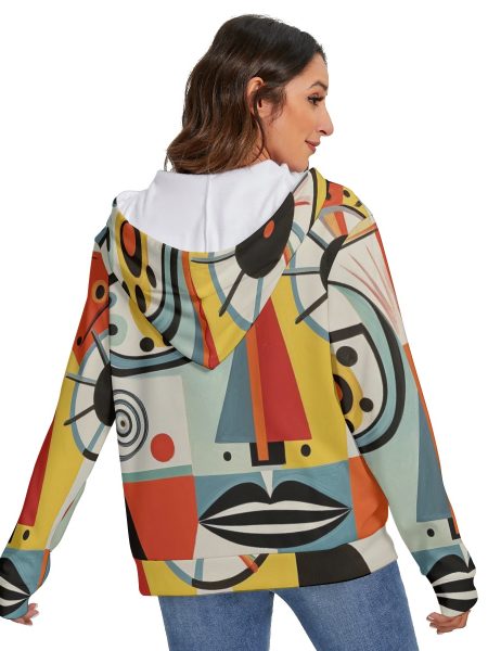 Heavy Fleece Women's Hoodie Women Trendy Casual Look Zip-on-the-Side