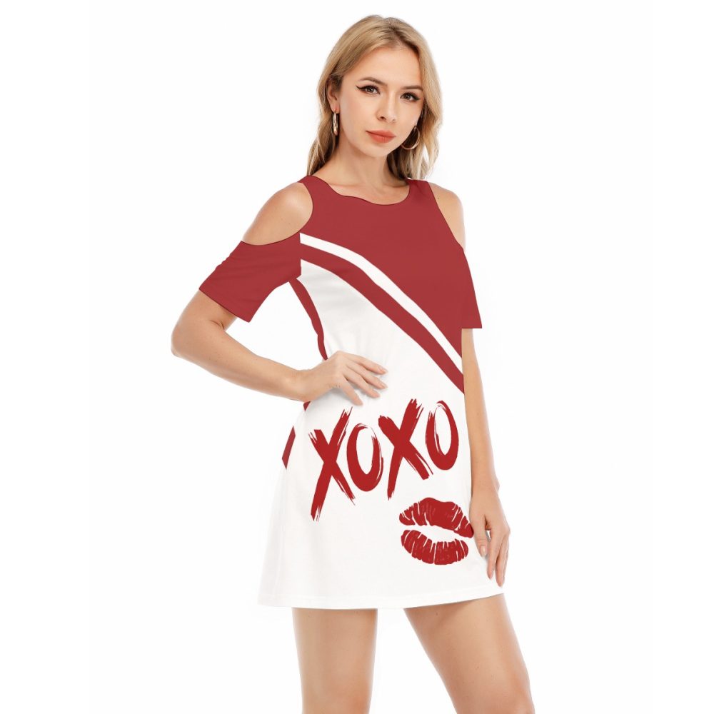 Stylish Women's Mini Dress Cold Shoulder Light & Breezy Comfort