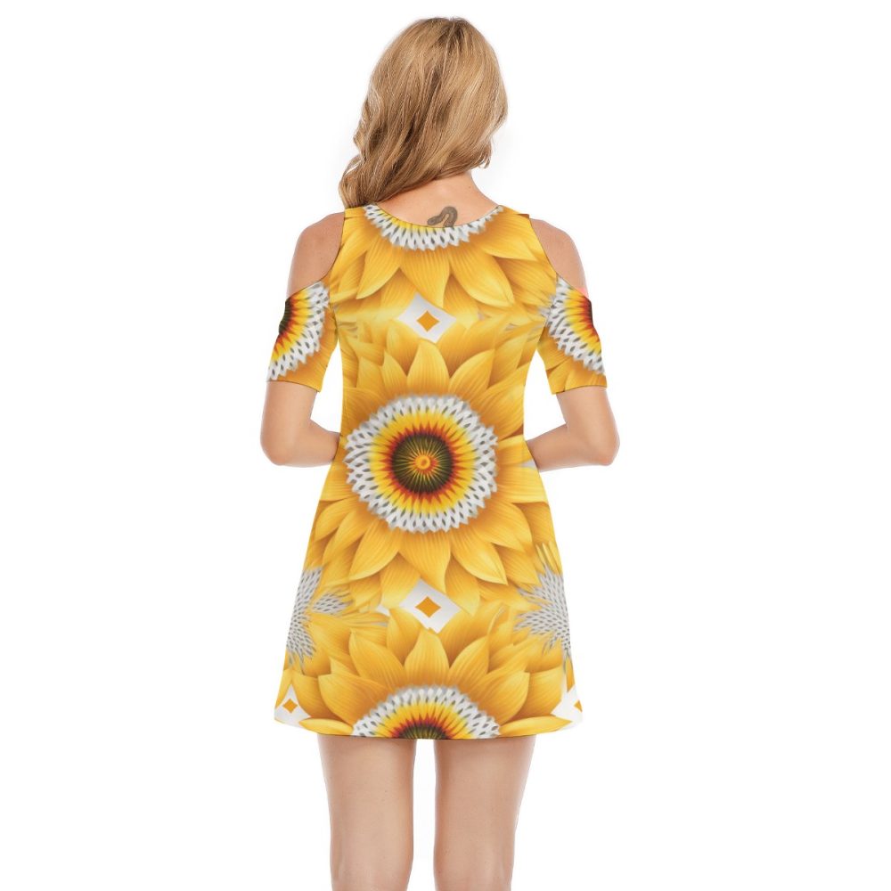 Women's Cold Shoulder Dress Floral Charm Perfect for Summer & Parties