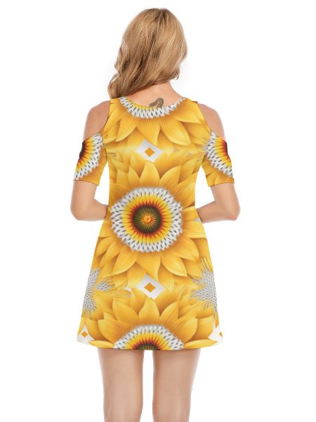 Women's Cold Shoulder Dress Floral Charm Perfect for Summer & Parties