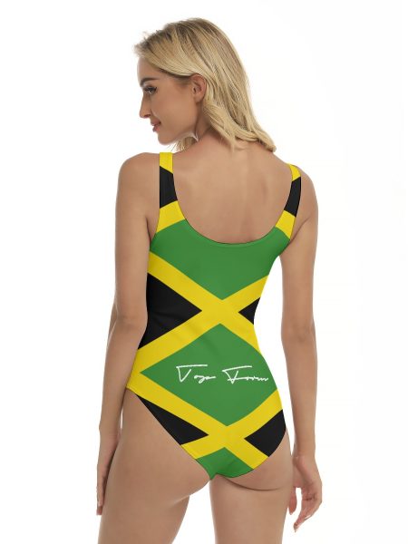 One-Piece Swimwear Women's Bold Jamaican Trendy Flattering and Stylish