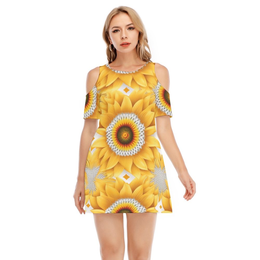 Women's Cold Shoulder Dress Floral Charm Perfect for Summer & Parties