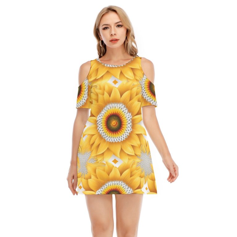 Women's Cold Shoulder Dress Floral Charm Perfect for Summer & Parties