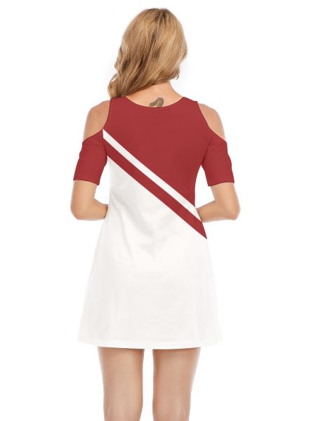 Stylish Women's Mini Dress Cold Shoulder Light & Breezy Comfort