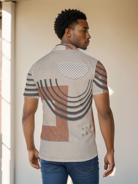 Shirt Men's Abstract Symbols Power Style Sharp Own the Room