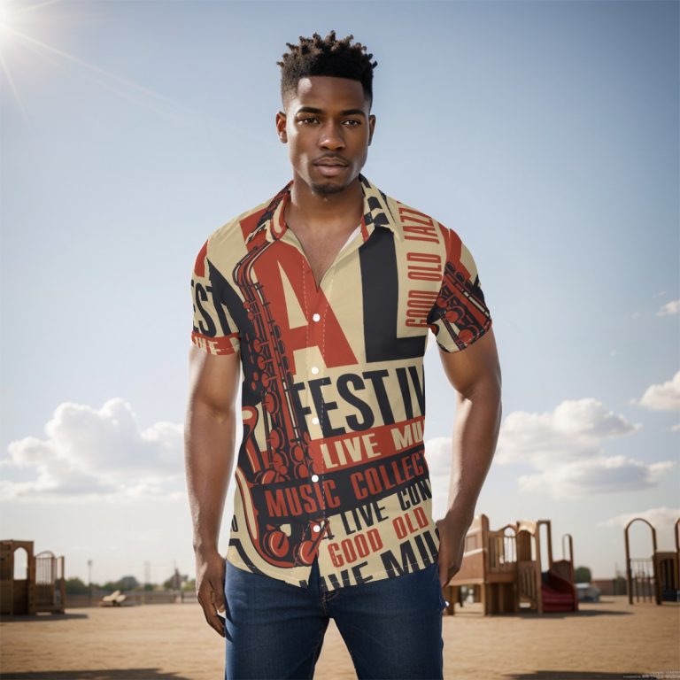 Men's Jazz Shirt Edge Bold Looks Unstoppable Presence