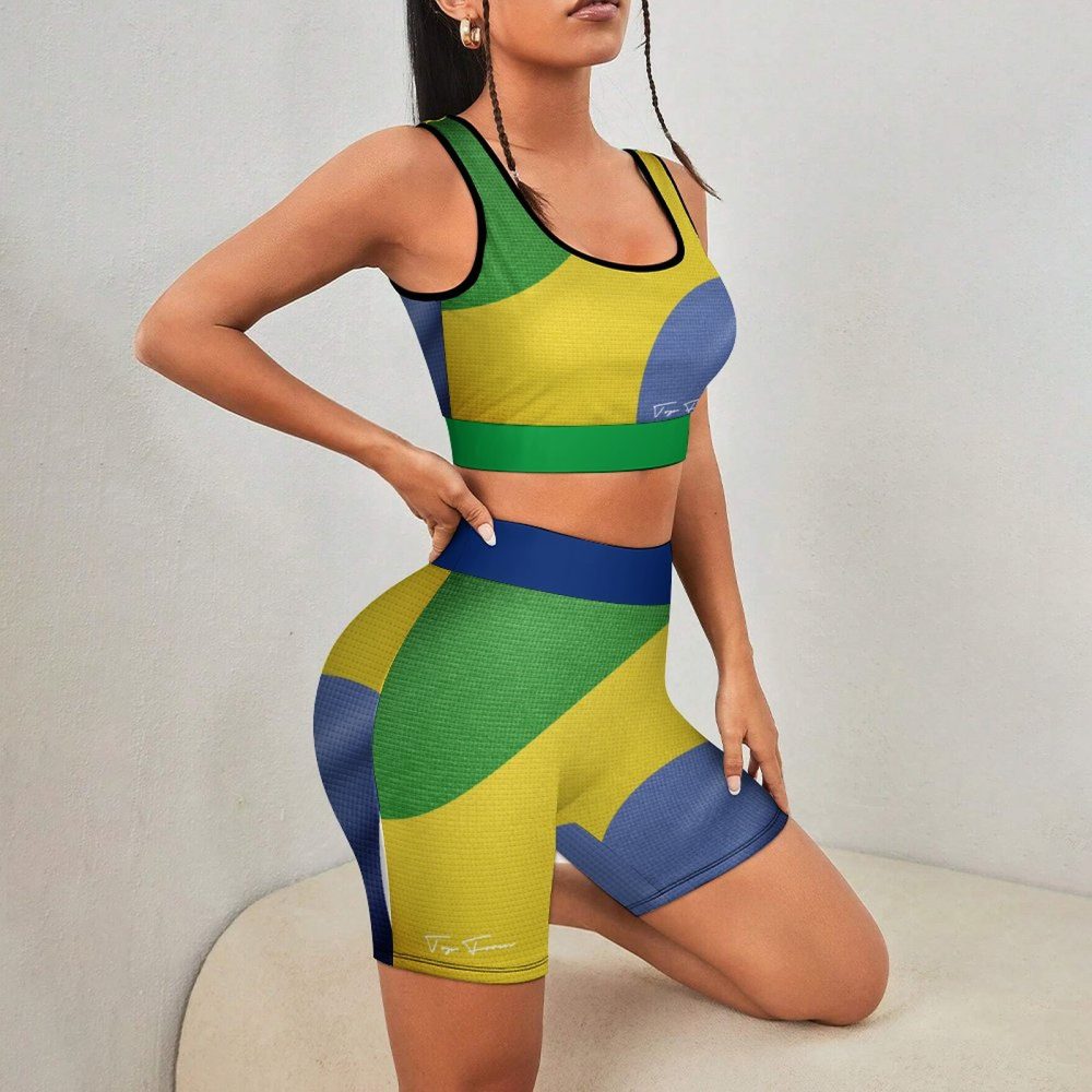 Yoga Set Women Workout Wear Empower Your Flow Workout Outfits