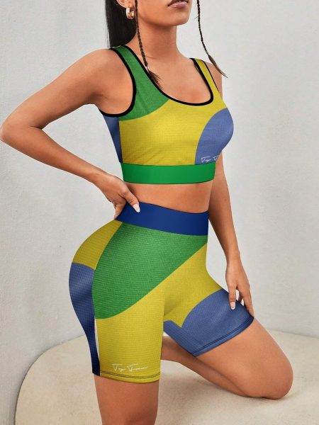 Yoga Set Women Workout Wear Empower Your Flow Workout Outfits