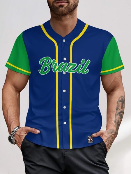 Men Baseball Jersey That Turns Heads from Dugout to Downtown Short Sleeve