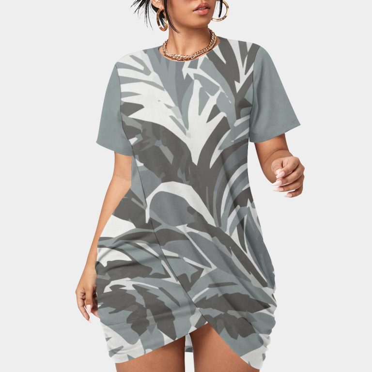 Curvy Mini but Mighty Dress for Charming Plus Size Body Women Stacked Hem