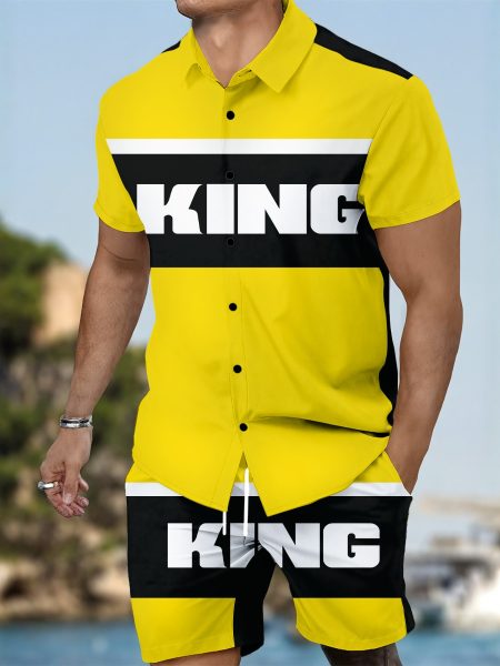 Coastal Vibes Shirt Set Men's King Summer Shirt Outfit