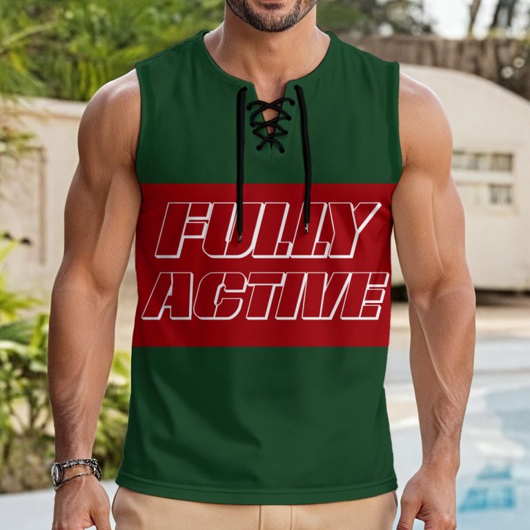 Tank Top City Heat Drawstring Men Fully Active With Drawstring