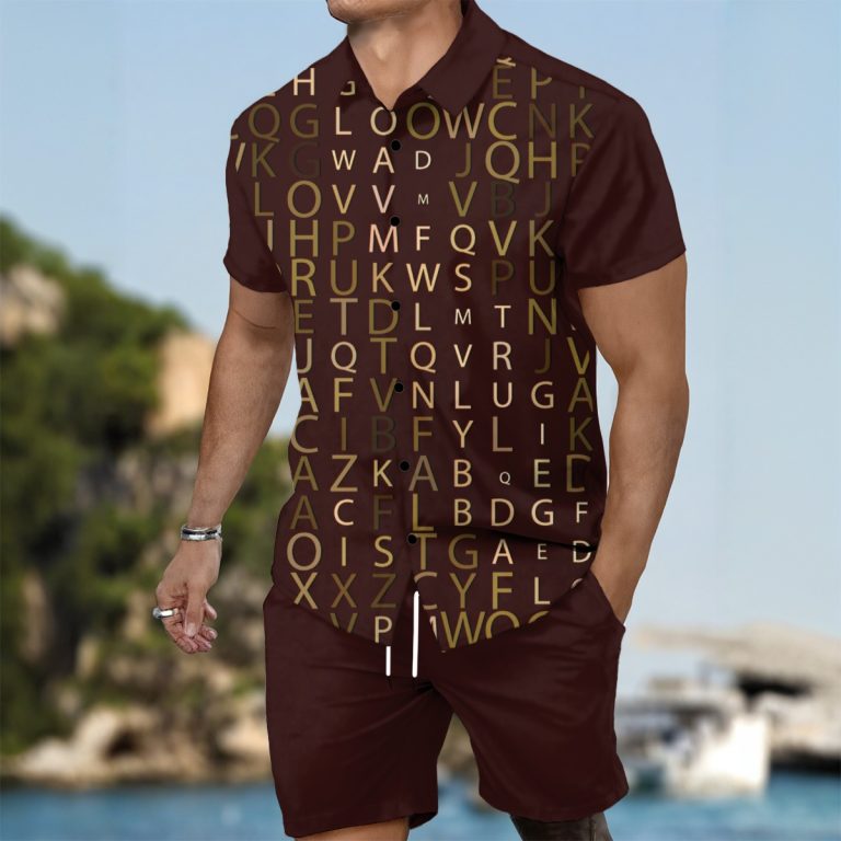 All Eyes On Me Set Men Flash Fit Summer Shirt Outfit