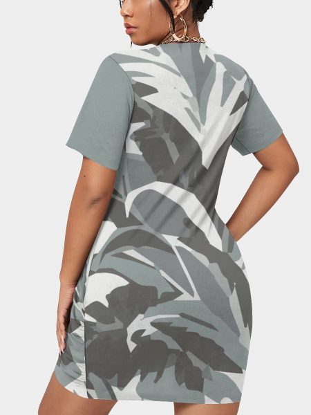 Curvy Mini but Mighty Dress for Charming Plus Size Body Women Stacked Hem