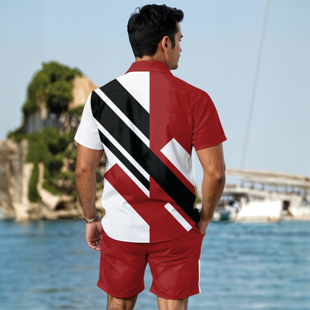 Weekend Vibe 2-Piece Outfit Men's Summer Shirt & Shorts Set