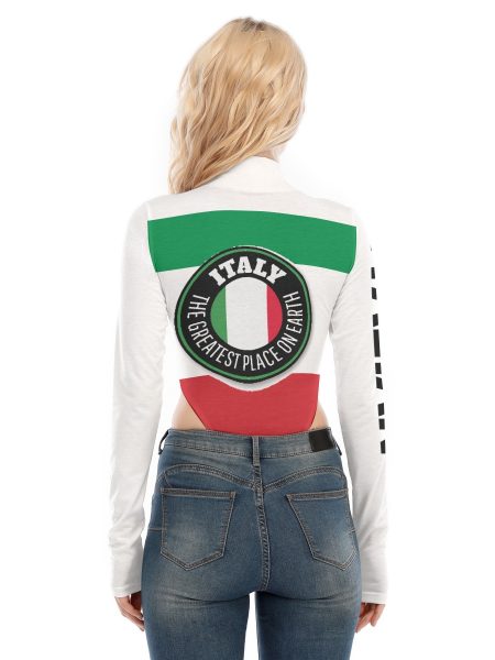 Italian Skin-Tight & Stunning Bodysuit Women's Jumpsuits Long Sleeve Turtleneck