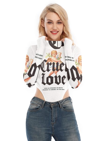 Sculpted & Snug Bodysuit Women Turtleneck Long Sleeve Jumpsuits