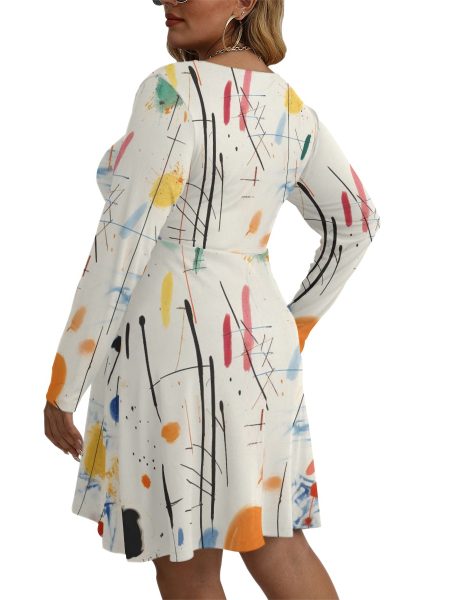 Breezy Summer Mini Dress Elegance with a Flattering Plus Size A-Line Silhouette Women V-neck