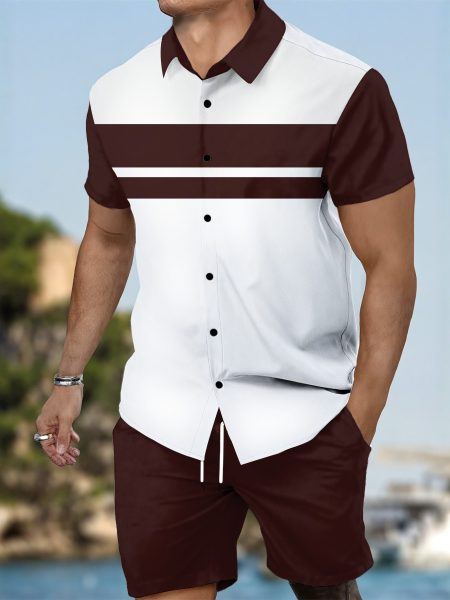 Modern Men Summer Set Cool Fit Shirt & Shorts Outfit