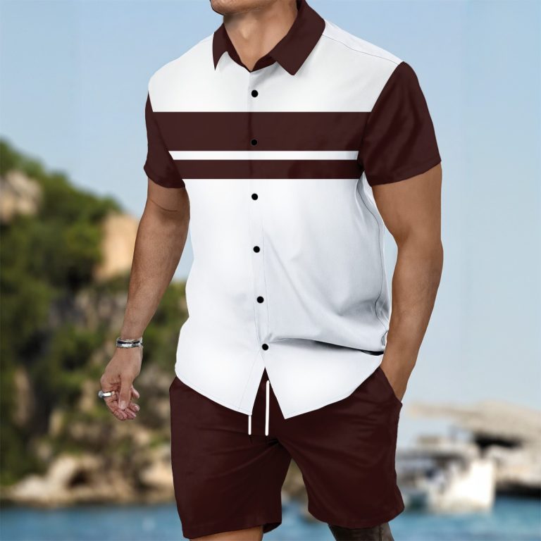 Modern Men Summer Set Cool Fit Shirt & Shorts Outfit