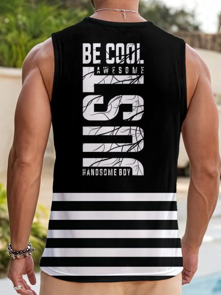 Raw Cut Muscle Tank Top Men Drawstring With Neutral Flow