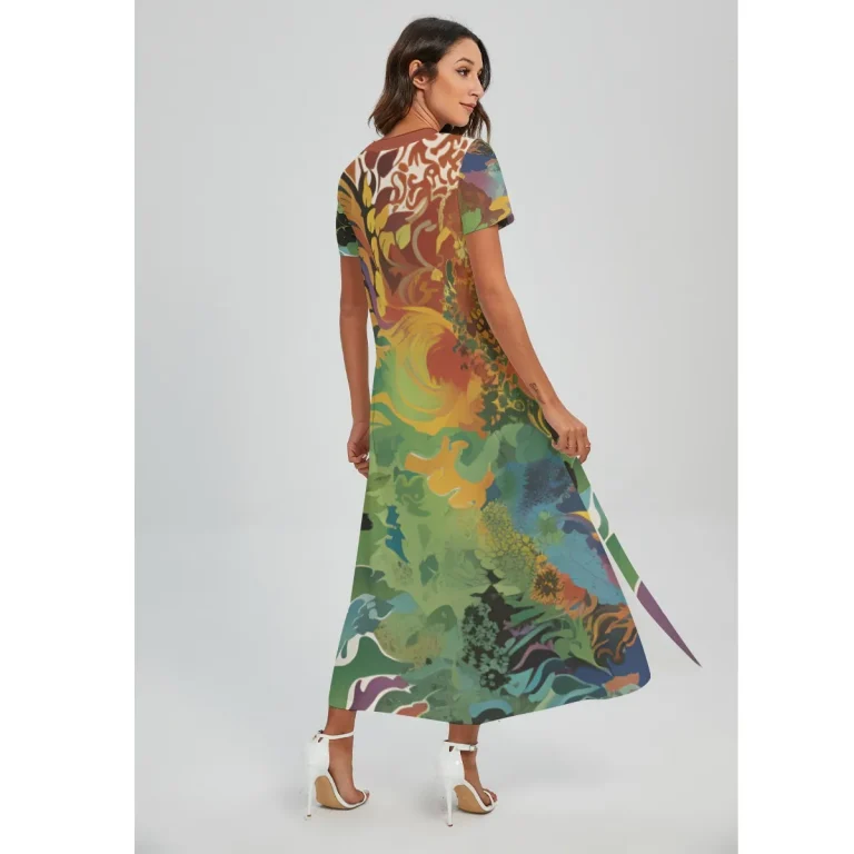 Serenity Curve V-Neck Maxi Dress- 7