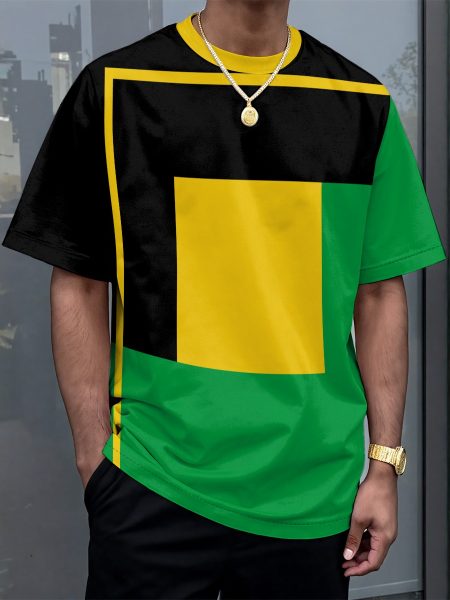 Drop-Shoulder Men T-Shirt Oversized Attractive Tee Vibe Drop-shoulder