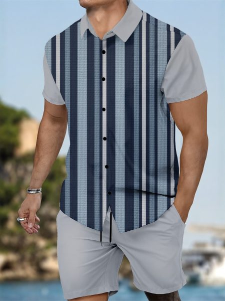 Linen Shirt & Short Set for Men Prestige Business Breathable & Cool