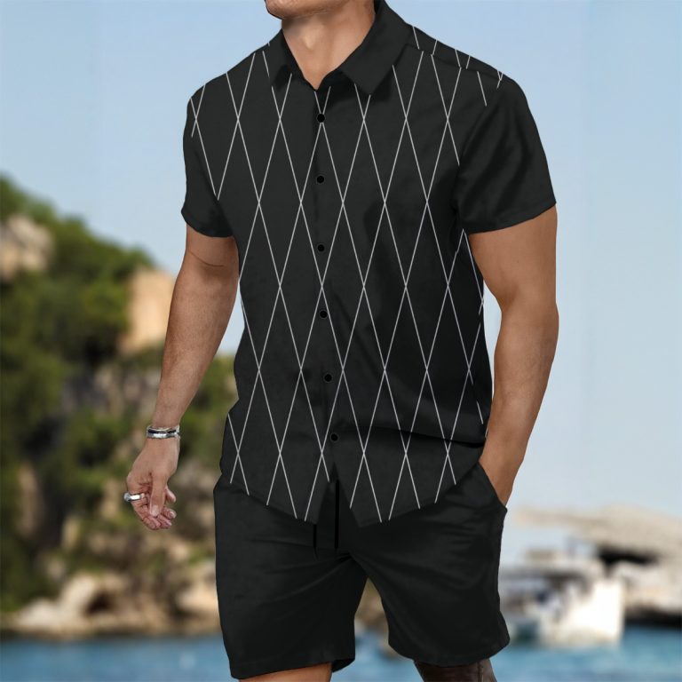 2-Piece Business Set Summer Professional Outfit for Men Beach Ready