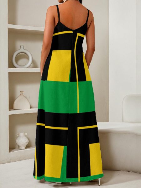 The Jamaican Maxi Dress That Dances with Dusk Women's Elegant Captivating V-Neck