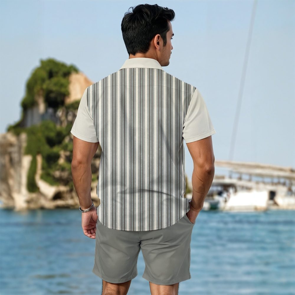 Men Summer Shirt Set Awesome Printed Shirt & Shorts Combo Bold Summer Look