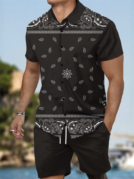 Men Summer Shirt & Shorts Set Elite Lightweight & Stylish