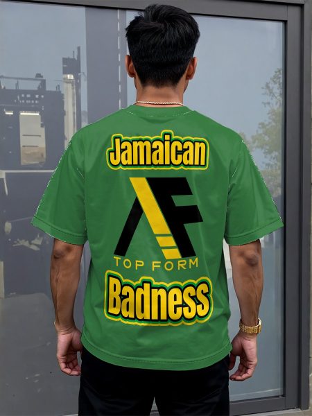 Stay Grounded Jamaican T-Shirt Men Stunning Drop-Shoulder Wide Sleeve