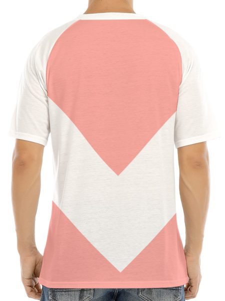 Athletic Fit T-Shirt Raglan Sleeve for Men Brilliant Casual Business with Button Neckline