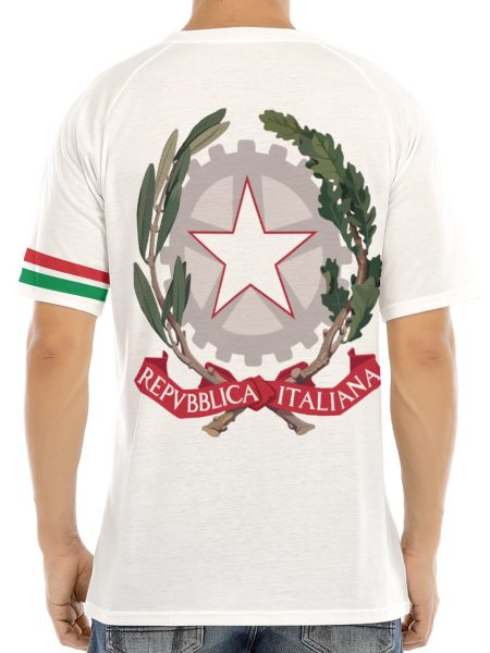 Relaxed Fit Men T-Shirt Raglan Sleeve Outstanding Italian Tee with Button Front