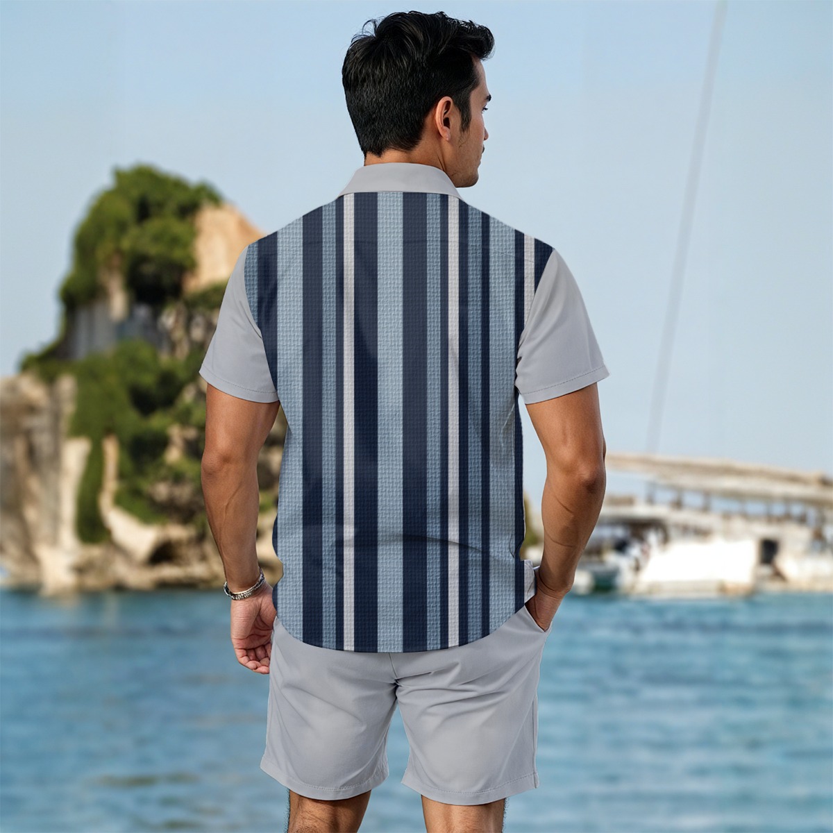 Linen Shirt & Short Set for Men Prestige Business Breathable & Cool
