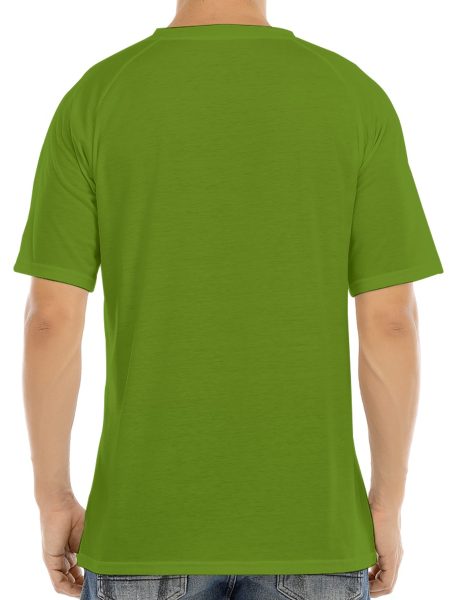 Casual Men Raglan T-Shirt Henley with Radiant Button Closure Sleeve