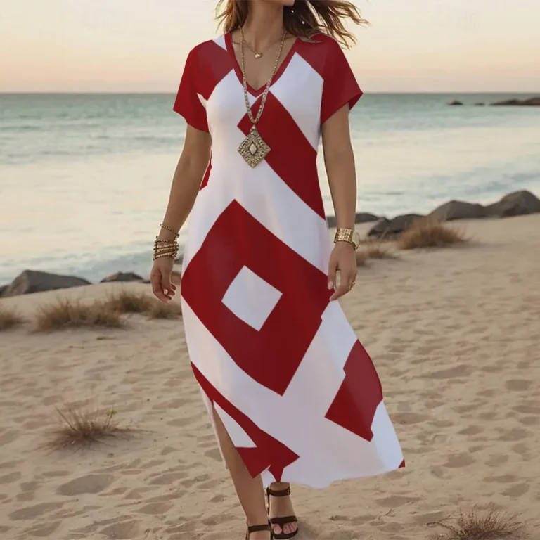 Sunset Stroll V-Neck Maxi - 8