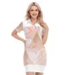 Plush Summer Mini Dress Women Button Polo Collar