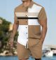 Men Minimalist Summer Set Combo Summer Shirt & Shorts Outfit