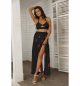 Tie Back Wrap Skirt & Crop Top Set Women Outfit Dress