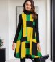 High Neck Mini Dress Jamaican Turtleneck And Long Sleeve