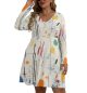 Breezy Summer Mini Dress Elegance with a Flattering Plus Size A-Line Silhouette Women V-neck