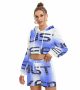Just Us Hoodie And Shorts Women Outfit Mirco Fleece Set