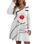 Chic & Confident Mini Dress Plus Size A-Line Women's V-neck Long Sleeve