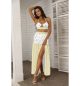 Cool Breeze Top & Skirt Set Outfit Women Tie Back Wrap Dress