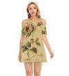 - Women's Cold Shoulder Dress Blossom Trendy Timeless and Stunning