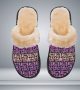 Purple Love Snugly Slippers Plush Women Home